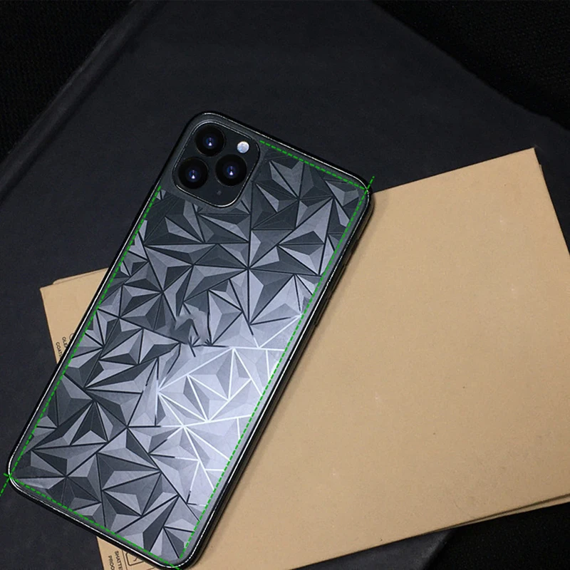 Hot 3D Diamond Transparent Decorative For iPhone 15 14 13 12 11 Pro Max mini XR SE2 X XS 7 8 Plus Protector Back Film Sticker