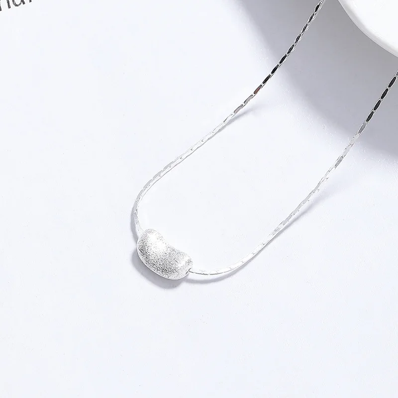925 Sterling Silver Bamboo Chain Pea Necklace Luxury Niche Clavicle Chain Elegant Fashion Women's Pendant Necklace Daily Jewelry