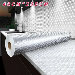 Kitchen oil-proof sticker stove top high temperature self-adhesive wallpaper cabinet countertop aluminum foil thickened