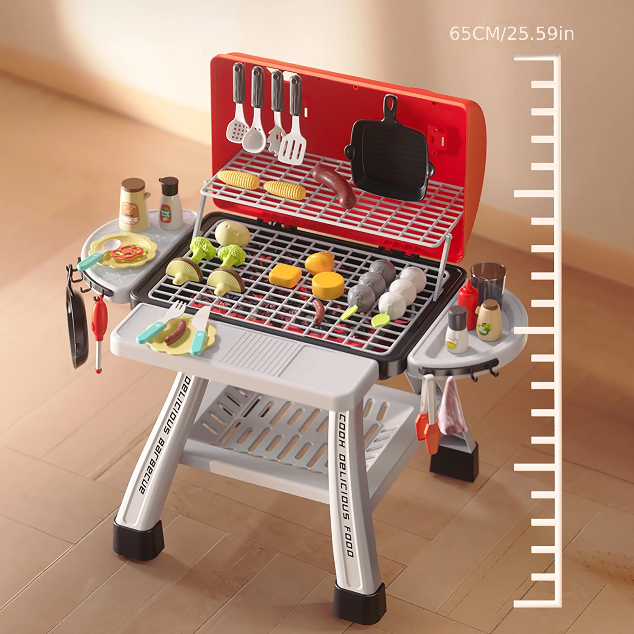 Jouets de simulation de maison de jeu pour enfants, ensemble de nourriture pour barbecue, cadeaux pour enfants, prix (nécessite 3 AA 24.com, non inclus)