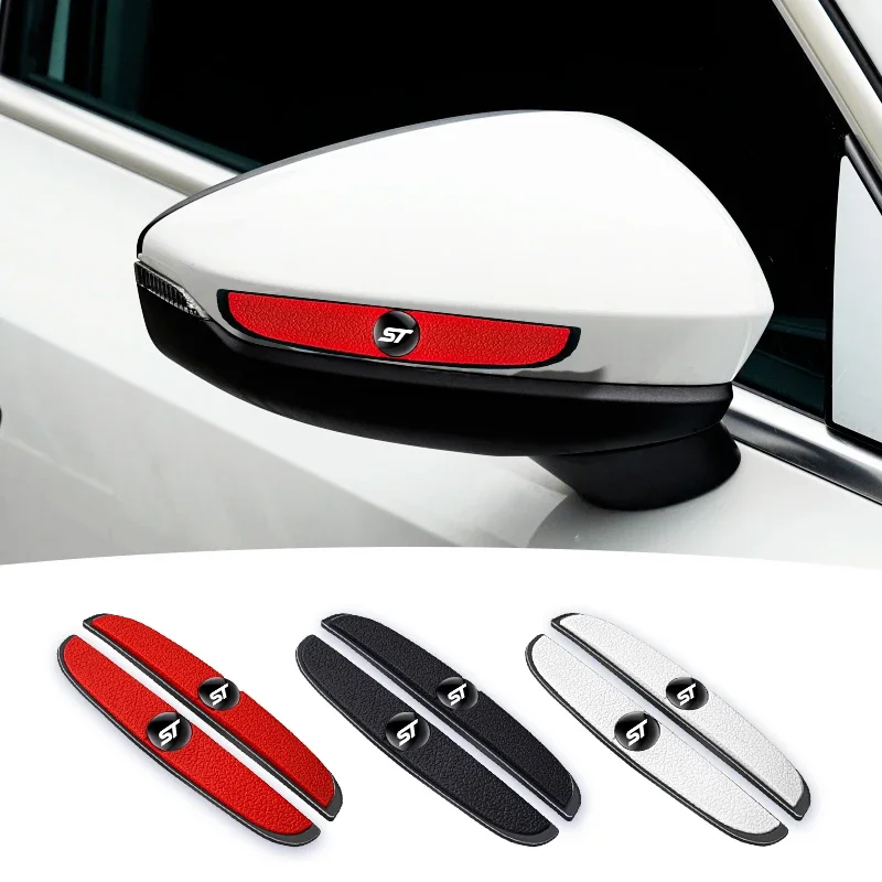 4PCS/set Car Door Bumper Strip Side Edge Sticker for Ford Foose RS ST Wolf Shelby Focus Everest Kuga Ranger Explorer Fiesta