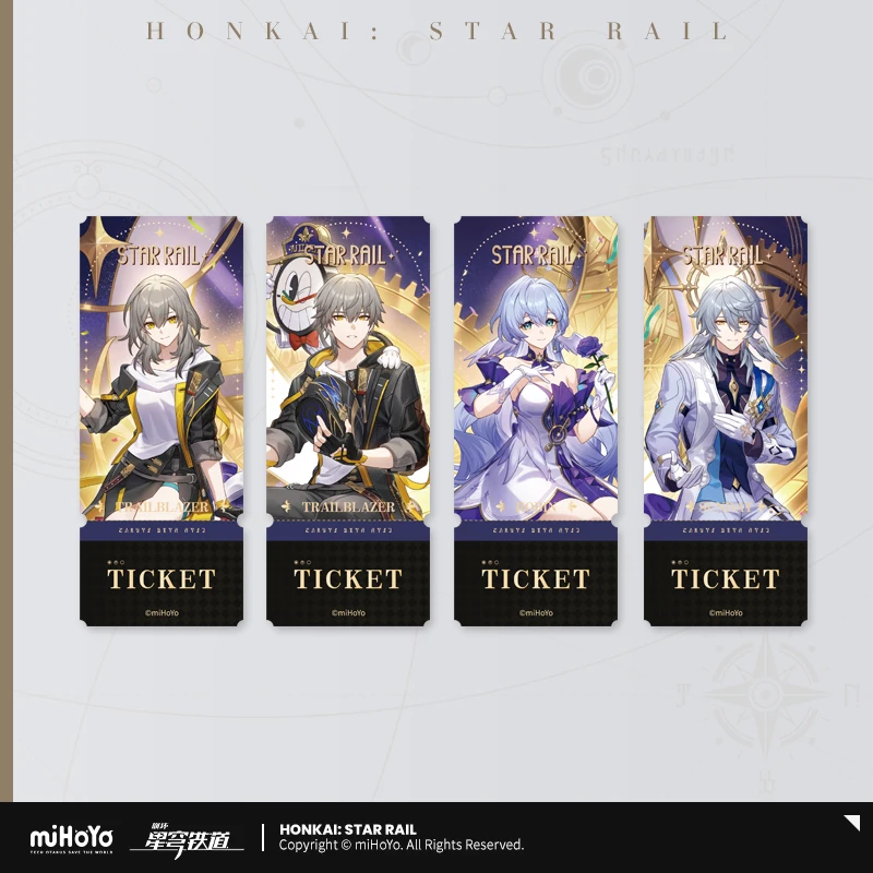 

2025 Anime Honkai: Star Rail Autumn Festival Series Laser Ticket Trailblazer Sunday Robin Collectible Card MiHoYo Game Gift