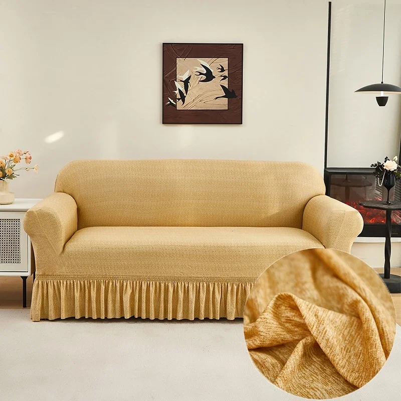 

1/2/3/4 Seater Nordic Sofa Skirt Cover Stretch Spandex Sofa Cover for Living Room Armchair Slipcover Furniture Protector