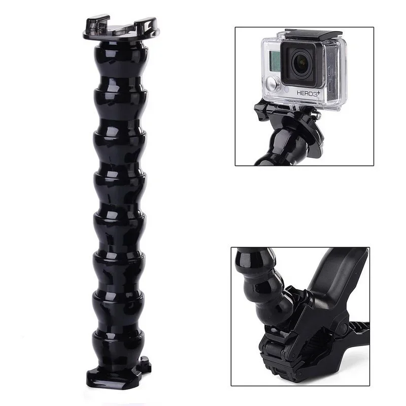 TELESIN Jaws Flex Clamp Mount Holder with Flexible Adjustable Gooseneck for GoPro Hero 13 12 11 10 9 8 7 DJI OSMO Action 4 3