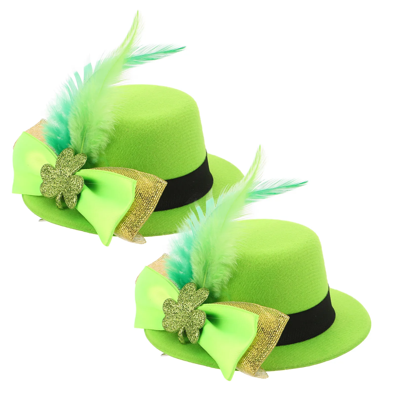 

2 шт. Заколки для волос в виде ирландского клевера, зеленые, легкие, удобные, для Дня Святого Патрика, вечеринок и фестивалей, аксессуары для волос для женщин