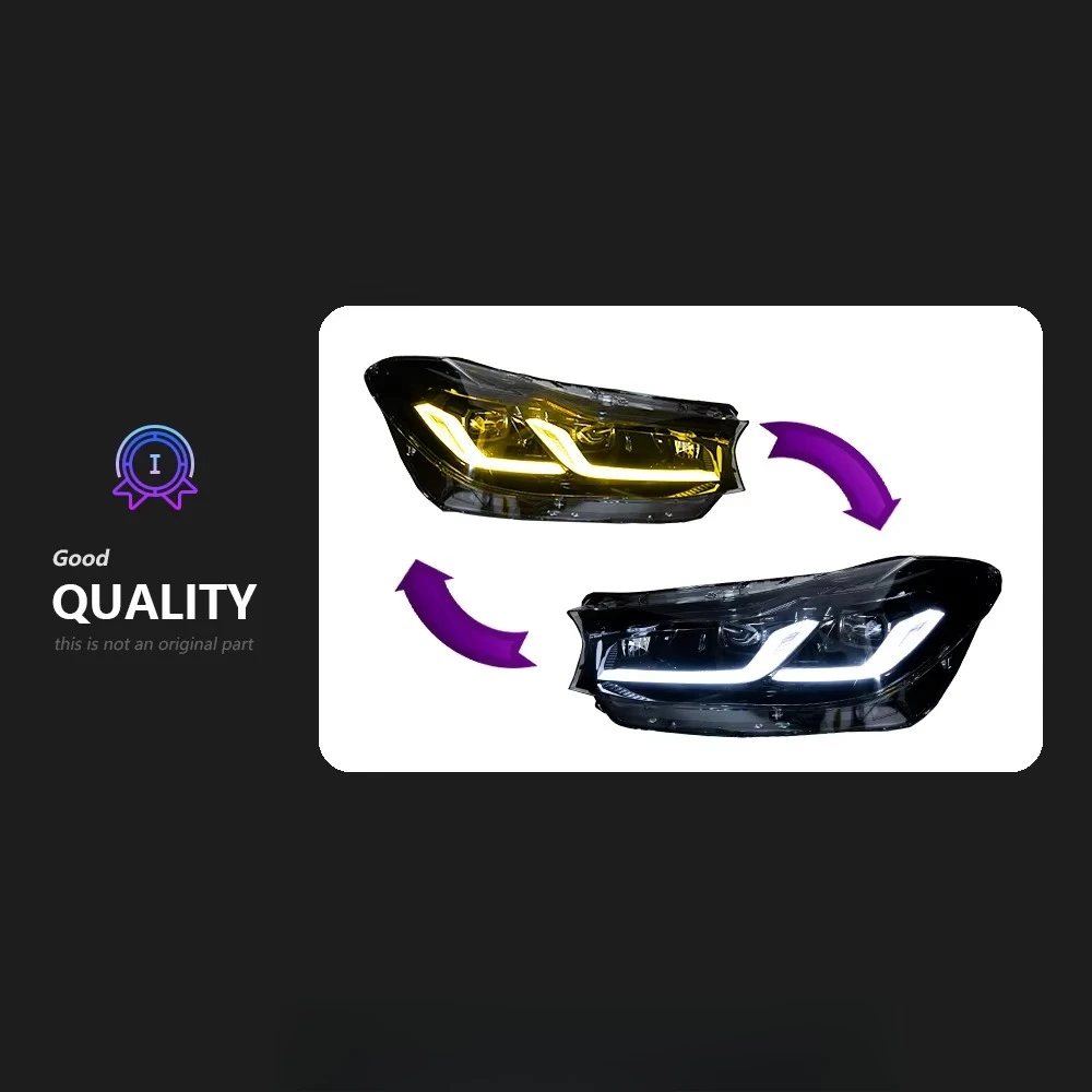 Car Styling  for 6GT G32 LED Headlight Projector Lens G32 GT630 GT640 No Change Bumper Drl Automotive Accessory