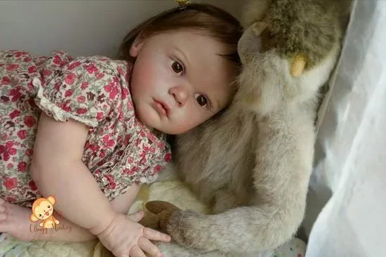 DLS مخصص محدود العرض 24 بوصة تولد من جديد الطفل ماتيا مع الشعر الجذور يدويا الانتهاء بالفعل مع فستان مختلف