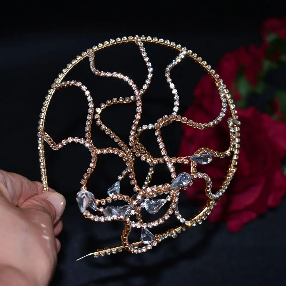 Schlange Biegung Strass Stirnband Legierung Haar Zubehör Braut Krone Karneval Kostüm Requisiten Maskerade Schmuck Kristall Tiara