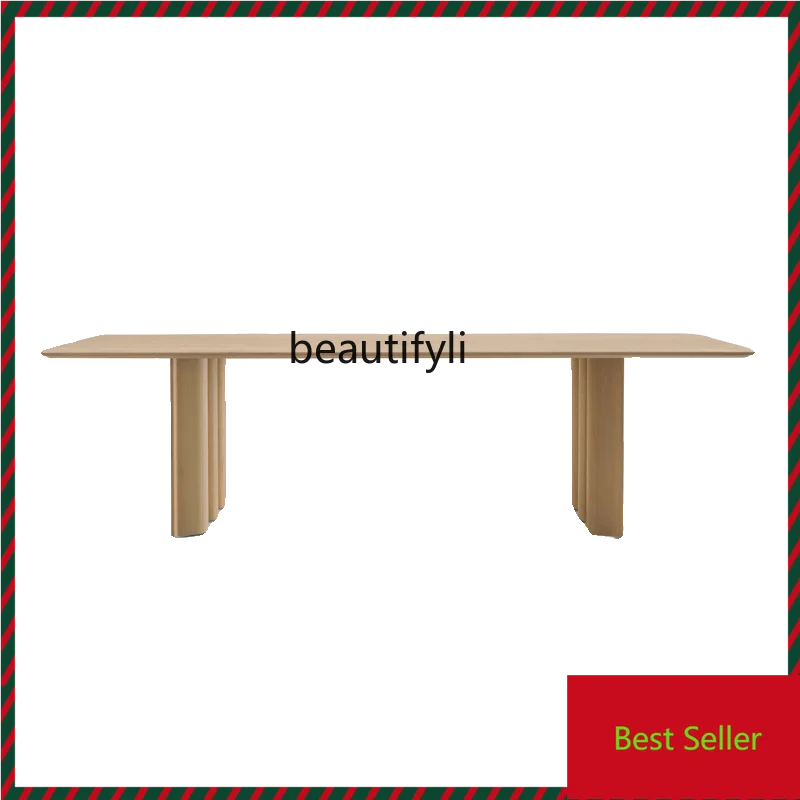 

G1218 G1218 Medieval style long table modern simple solid wood dining table log style home dining table designer rectangle