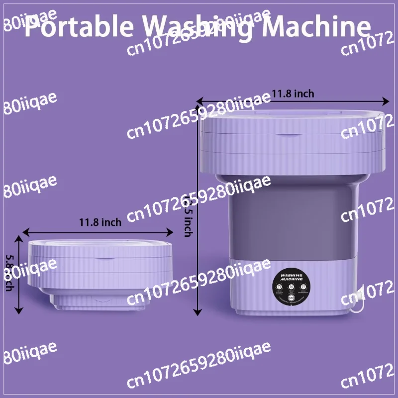 Portable washing machine with 3 modes for deep cleaning underwear, baby clothes, travel, folding washing machine