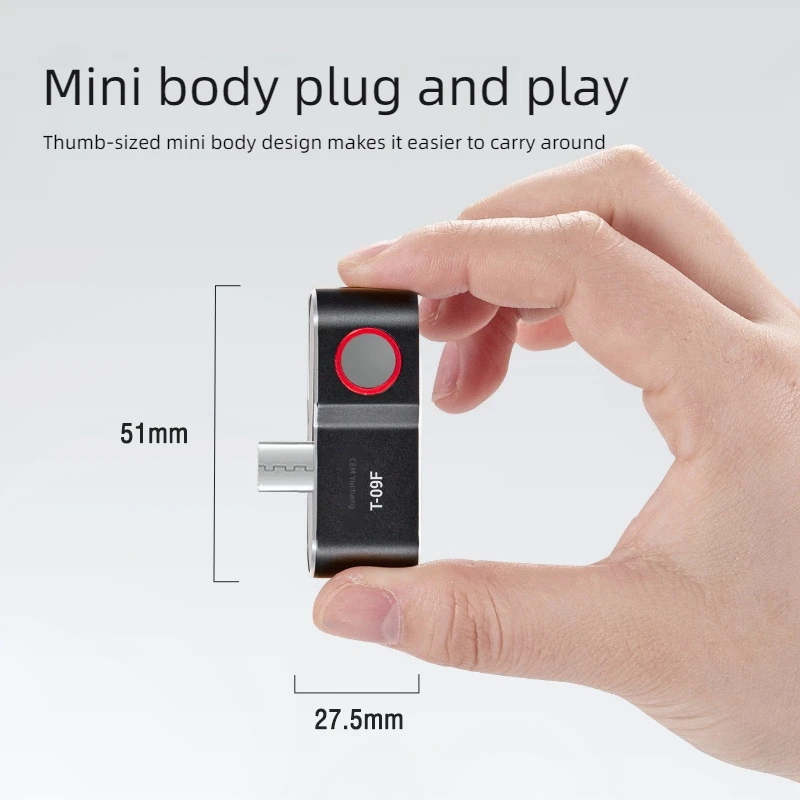 Cámara termográfica para teléfono inteligente CEM para detección de fugas de calefacción por suelo radiante, detección térmica de circuito, termómetro infrarrojo T-09F