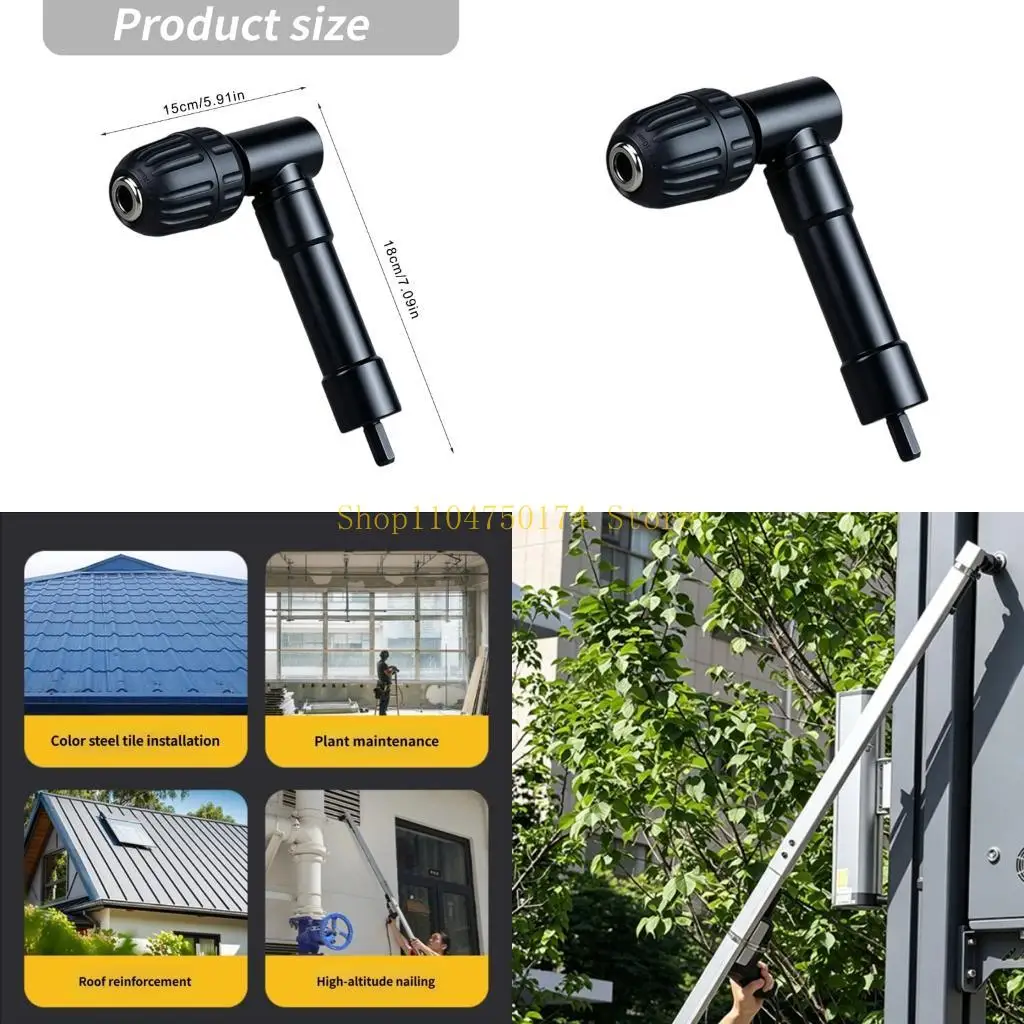 90 Degree Black Right Angled Electric Drill Corner Tool Aluminum Alloy Turning Top Sale