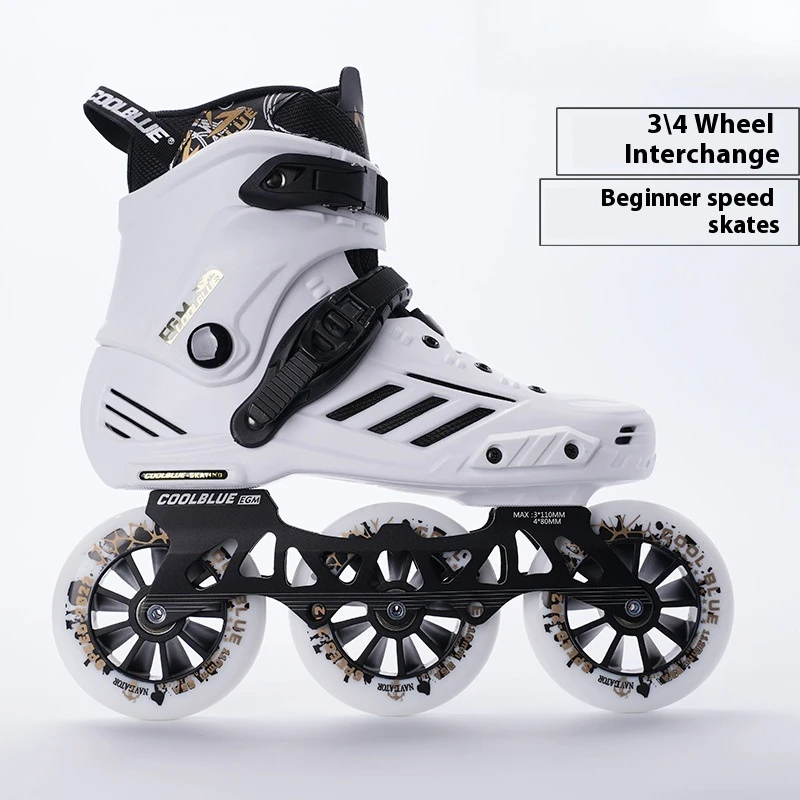 

Big Three-wheel Skates Professional Racing Roller Skates College Students Boys And Girls Straight Row Big Wheel Speed