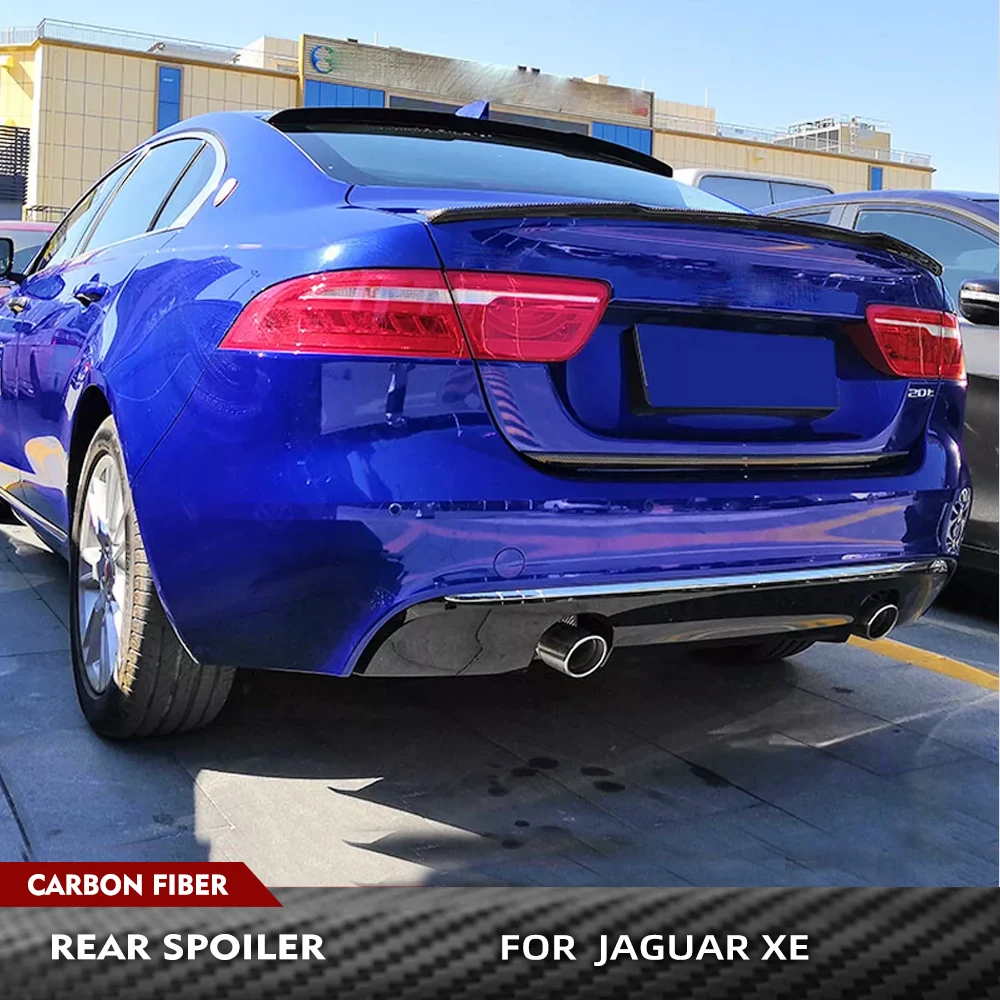 

Car Trunk Racing Spoiler for Jaguar XE Sedan 2015-2019 Carbon Fiber Rear Trunk Spoiler Rear Deck Lid Spoiler Wing Car Body Kits