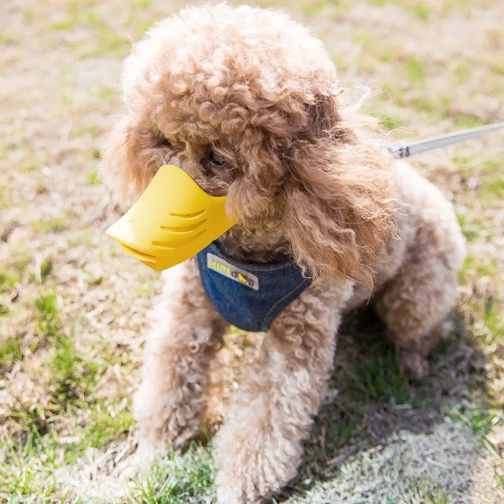 Cute Anti Bite Dogs Muzzles Silicone Soft Dog Mouth Mask Breathable Adjustable Dogs Mouth Cover Anti Stop Chewing