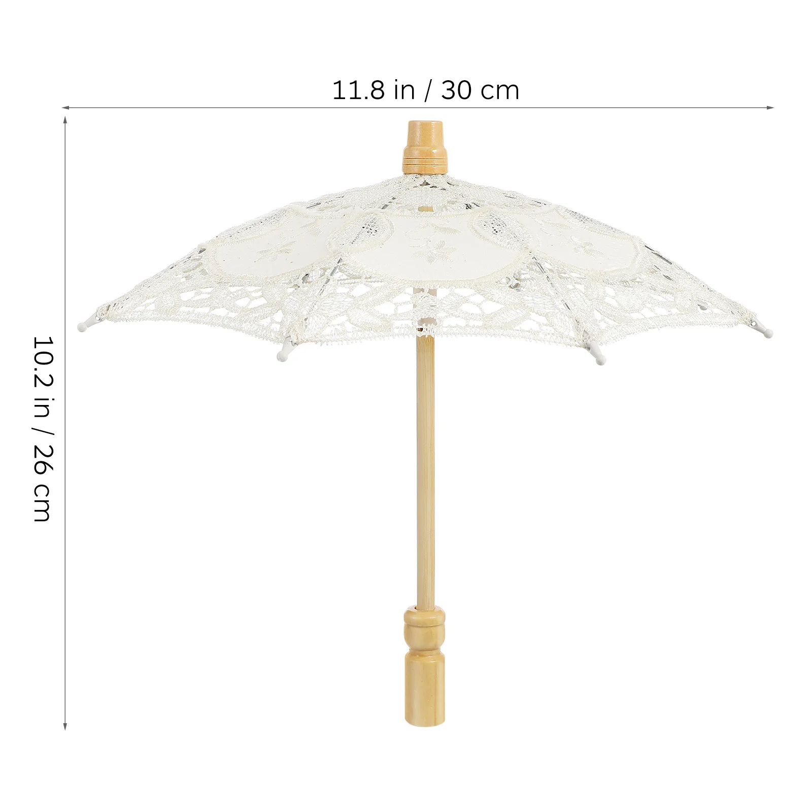 Cotton Umbrella Wedding Embroidery Parasol Lace Dresses for Bride Flower Decorations White Craft Sun Props Photography