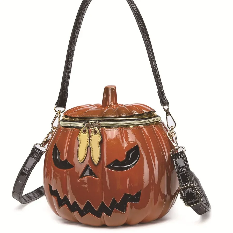 Fashion Halloween Pumpkin Shape Women PVC Shoulder Bag High Quality Crossbody Bags for Women Casual New Handbags Messenger Bag