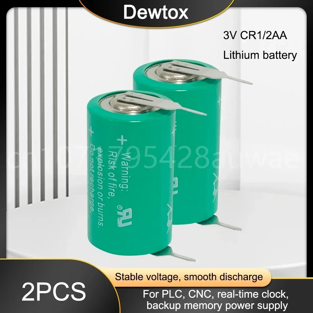 2PCS Original Brand New CR1/2AA 950mAh CR14250 Primary Lithium Battery for PNC CNC Machine Tools Alarm Clock Gas Water Meter