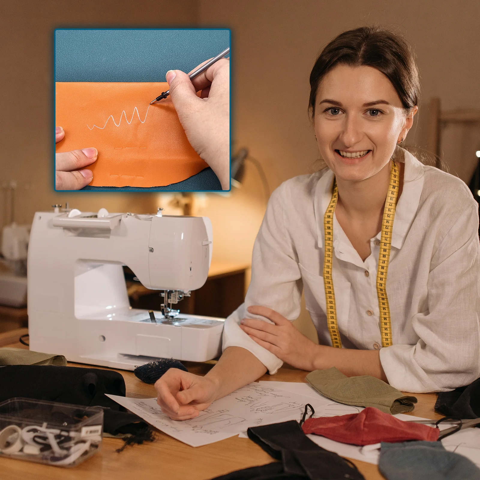 الجلود الكتابة إعادة الملء القلم قابل للمسح الزئبق ماركر الملابس النسيج النسيج بمناسبة أقلام المياه DIY بها بنفسك الحرف الجلدية 5/10/20 قطعة #5