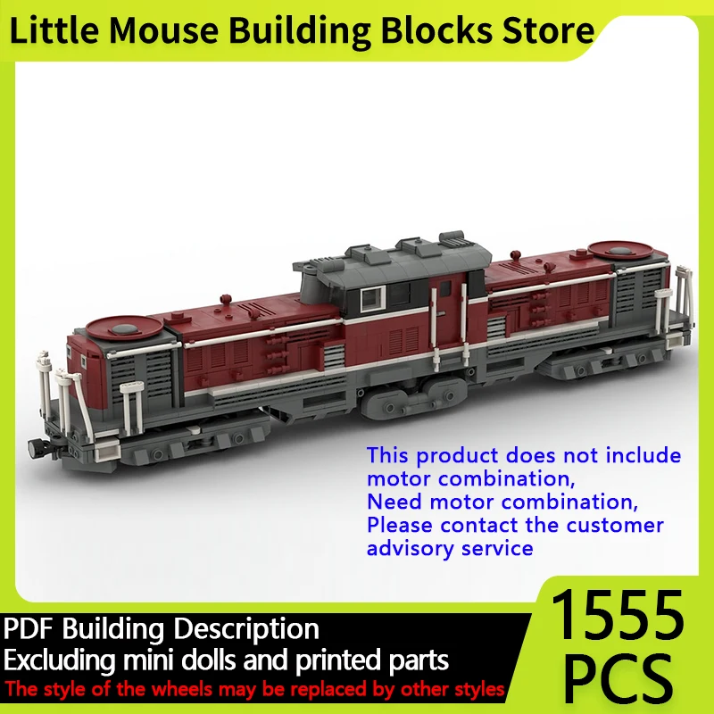 

City Car Model MOC Building Bricks Diesel-Locomotive DD51 Train Modular Technology Gifts Holiday Assemble Children Toys Suit