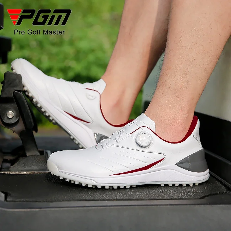

PGM Men's Golf Shoes with Waterproof and Anti Slip Knob Shoelaces and Ultra-fine Fiber Leather Casual Sports Shoes XZ308