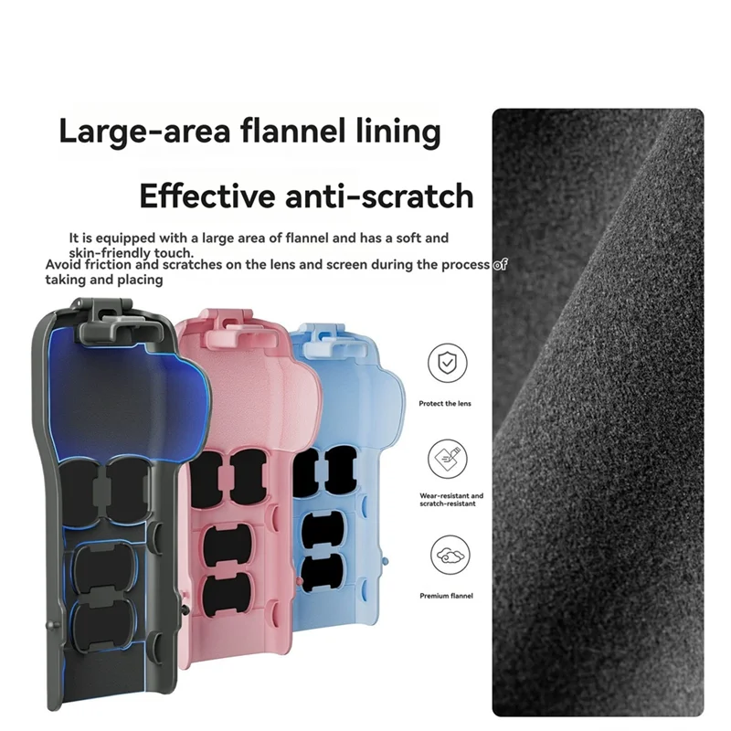 For DJI Pocket3 Flip Protective Cover Case Lens Protect Plate Accessories With 4 Filter Storage Compartment