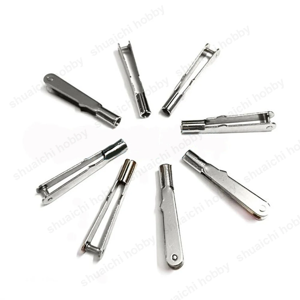 M3 Metal Collet Clevis Chuck 120mm Steel Wire Push/Pull Rod Connector Screw Spare Part for RC Fixed Wing Lightwooden Airplane