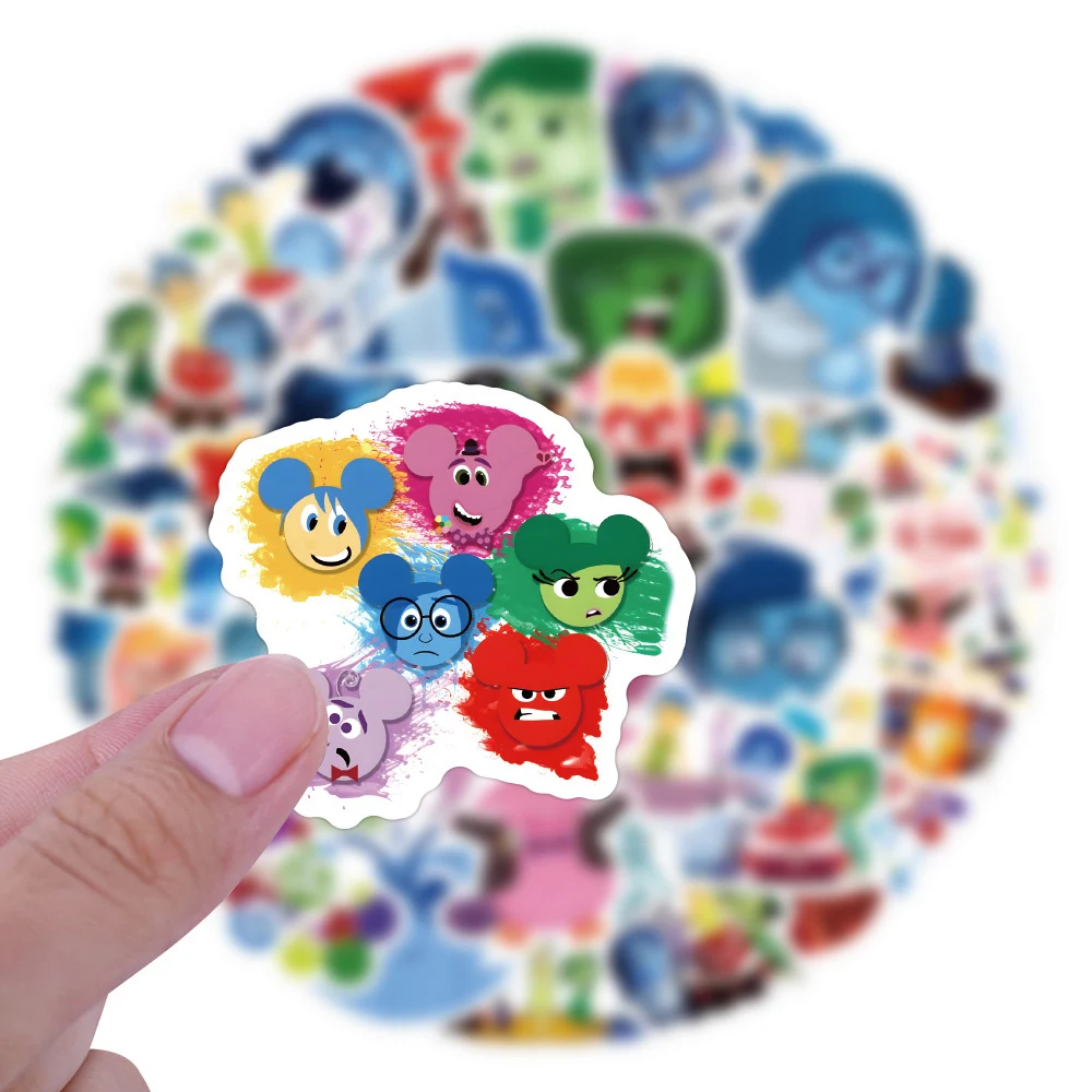 10/30/50 buah stiker kartun lucu film Disney dalam Keluar stiker mainan anak-anak koper ponsel DIY botol air stiker grafiti lucu