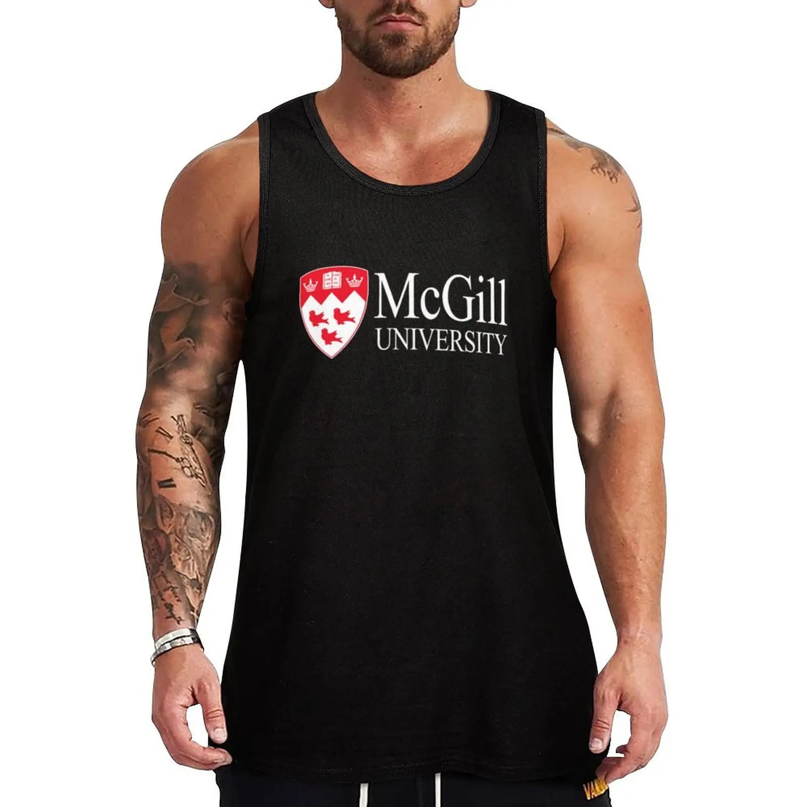 McGill University Tank Top Simple Solid Tank Top Sleeveless Casual Daily Shirt