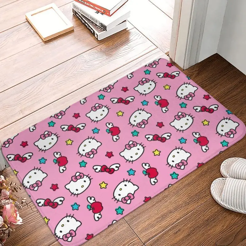 Custom Hello Kitty Sanrio Doormat Mat Anti-Slip Bathroom Kitchen Toilet Rug Carpet 40*60cm