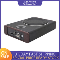 8 Inch 600W Ultra Thin Car Subwoofer Active Under Seat Car Active Subwoofer Bass + Slim Metal Cover 12V