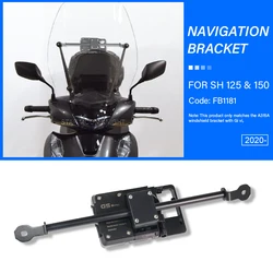GPS Phone Navigation Plate Bracket For Honda SH125 SH150 SH 125 150 2020- Motorcycle Windshield Holder Adapt Stand Code: FB1181