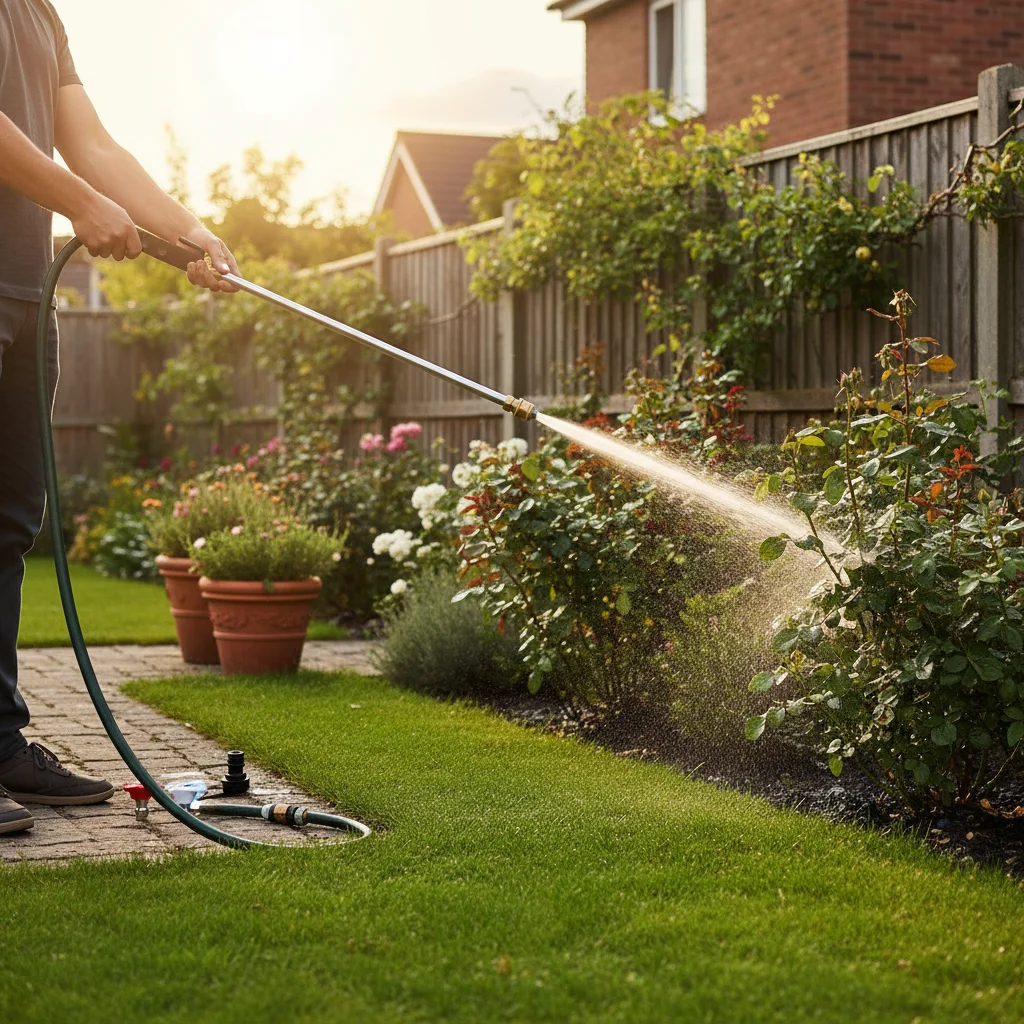 High-Pressure Water-Gun with 2 Nozzles Long Rods for Garden Irrigation and Car Cleaning Accessories