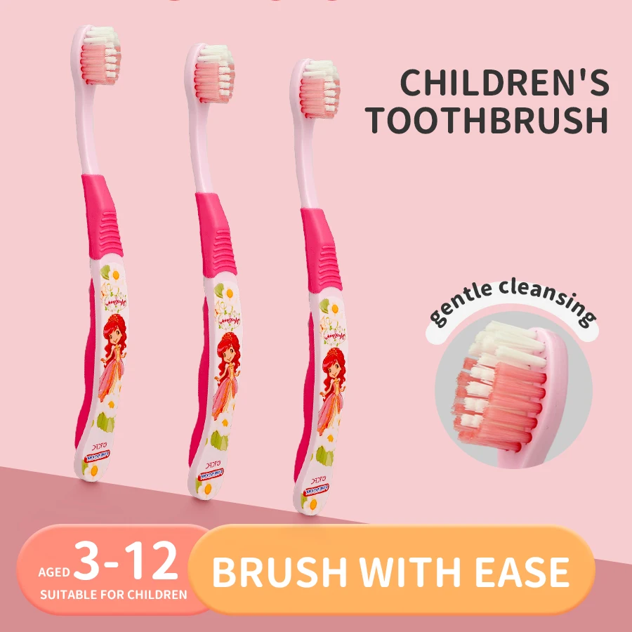 

Мультяшная детская зубная щетка из мягкого меха для нежной гигиены полости рта для детей 3-12 лет