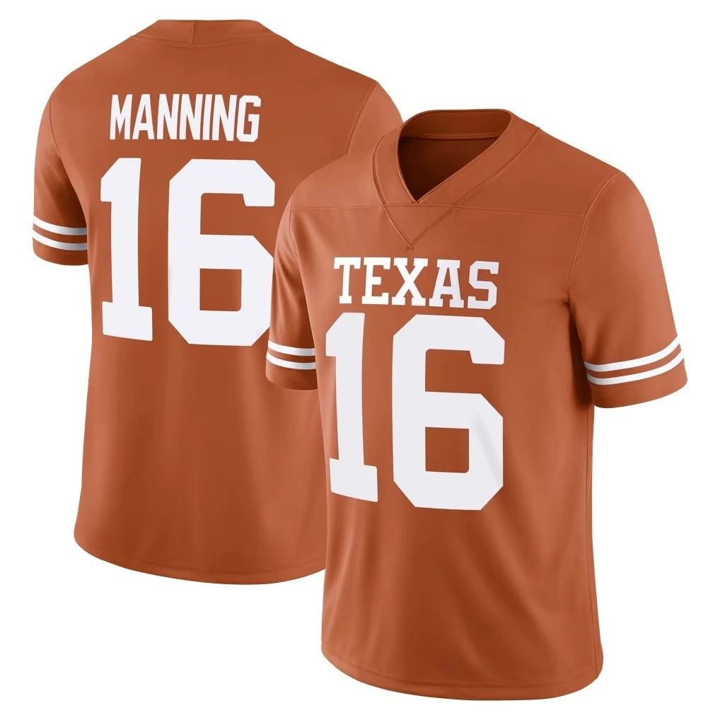 Texas Longhorns Unisex Rugby-Trikot, 3D-Druck Mesh Atmungsaktives American-Football-Trikot, Herren Oversize Schnelltrocknendes Shirt – Detail 1