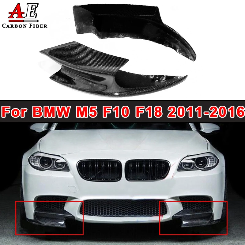 

Car Front Bumper Splitter Corner Cover Apron Lip Spoiler Canards Wing Diffuser Wrap Angle For BMW M5 F10 F18 2011-2016 body kit