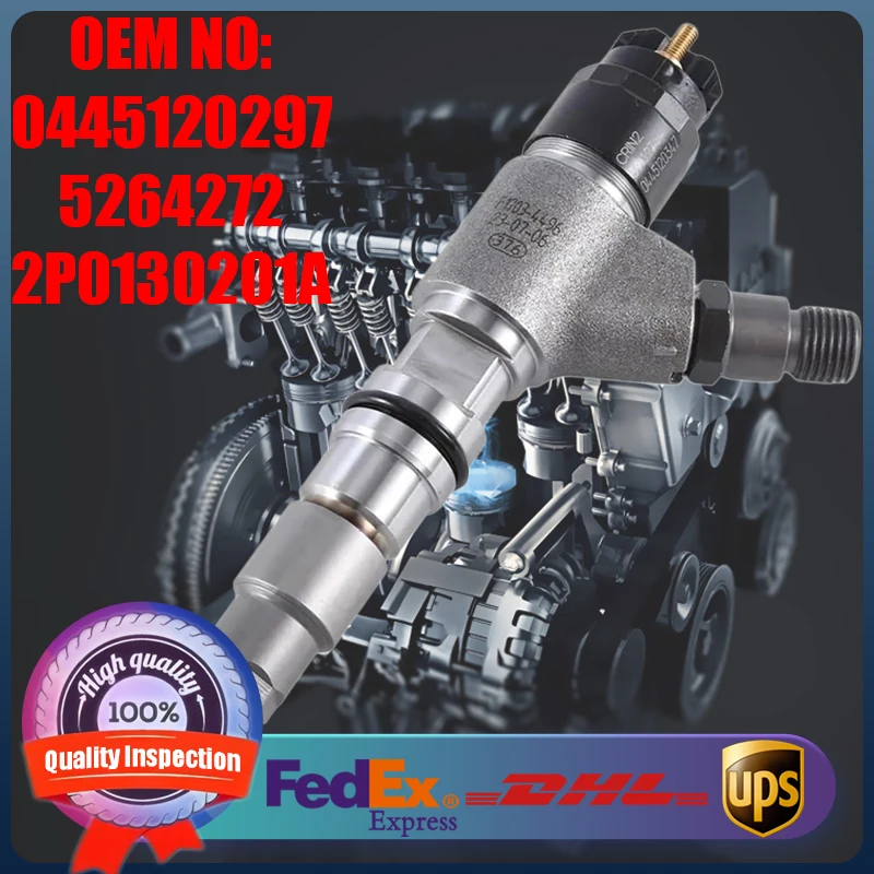 

0445120297 5264272 2P0130201A New Common Rail Fuel Injector Diesel Engine Parts for Cummins ISF3.8 Engines VW Various
