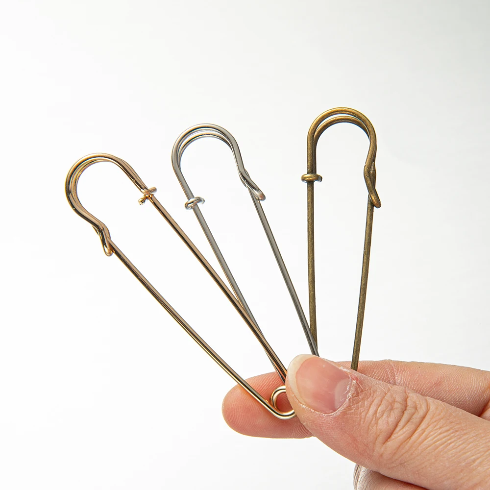 20Pcs Large Bright Metal Safety Pins Blankets Crafts Skirts Kilts Brooch Fasteners Jewellery Classic Accessories DIY Supplies