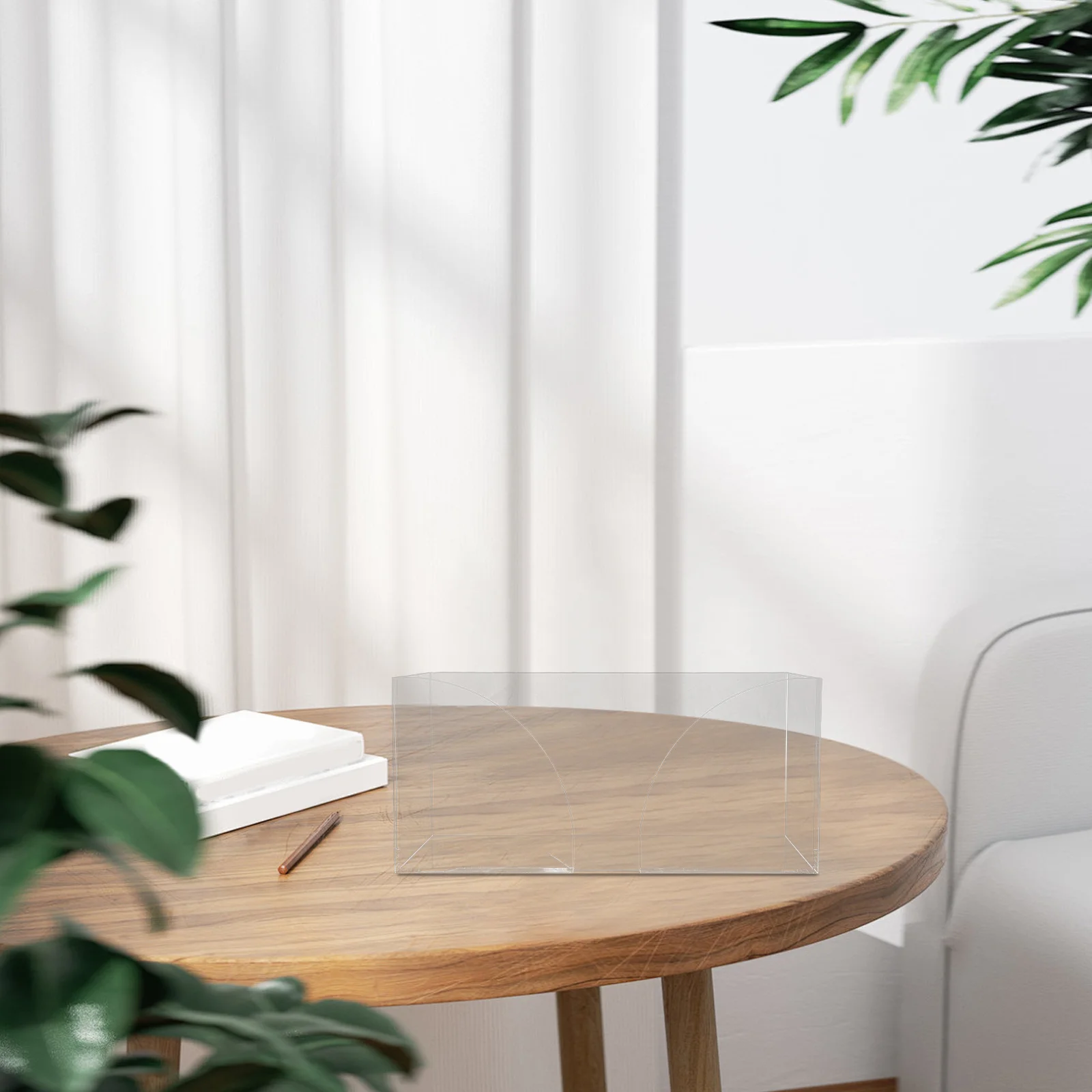 

Clear Acrylic Napkin Holder Tissue Box Dispenser for Kitchen Table Bathroom Countertop Desktop Tissue Organizer Stylish