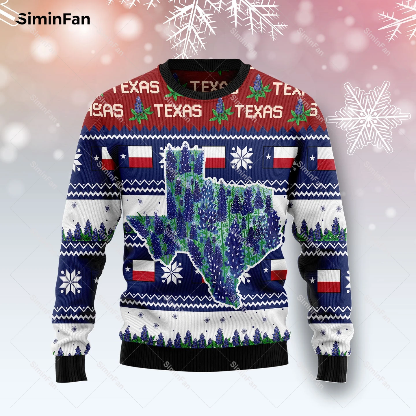 

Texas Flag Ugly Christmas 3D All Over Printed Men Pullover Casual Sweatshirt Long Sleeve Shirts Coat Unisex Outwear Streetwear 4