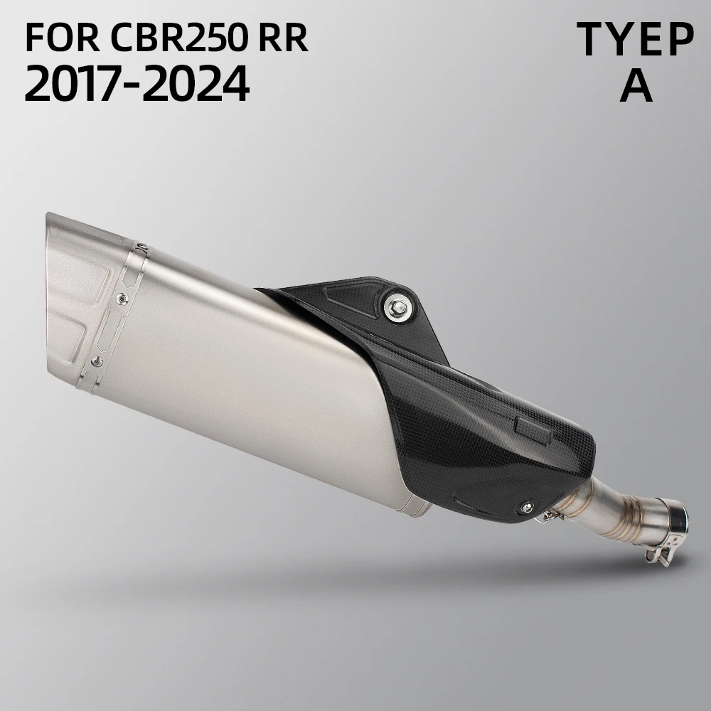 Motorcycle Exhaust Tail Tube Kit Middle Pipe Connect Muffler With DB Killer Slip On Line For Honda CBR250RR CBR250 RR 2017-2024