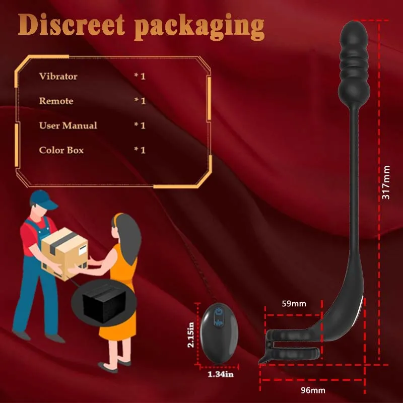 Thrusting Male Cock Ring Vibrator Delay Ejaculation Penis Ring for Man Prostate Massager Vibrating Anal Butt Plug Adult Sex Toys - view 5