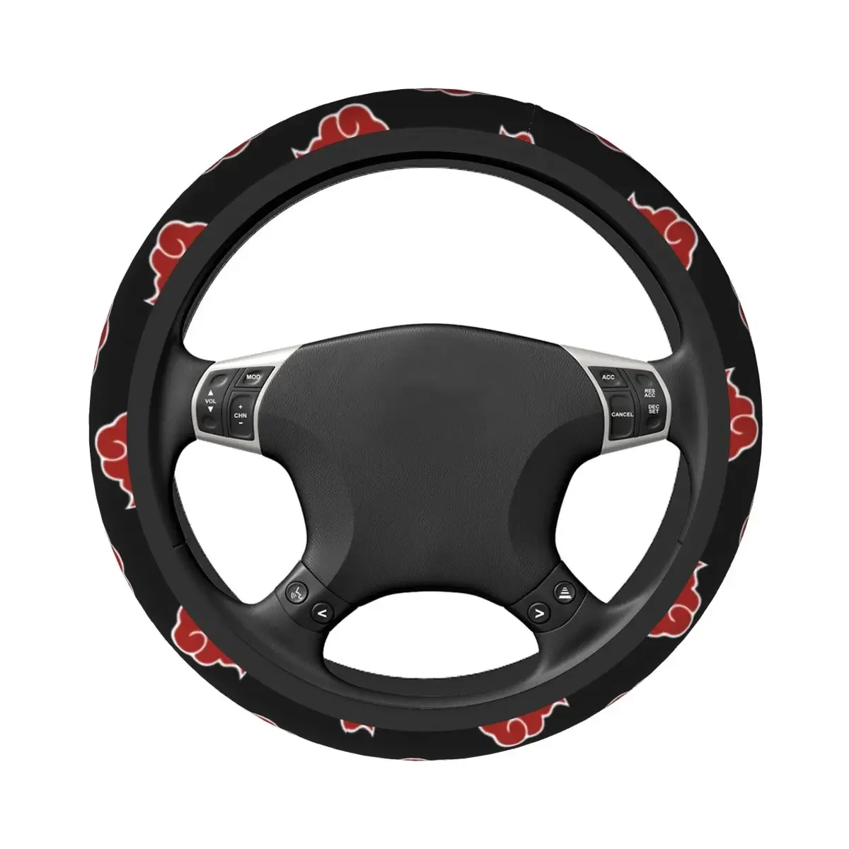 38cm Steering Wheel Covers Akatsuki Universal Japan Anime Auto Decoration Elastische Car Accessories