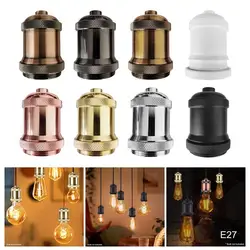 Lamp Bases Holder Retro Aluminum E27 Ceiling Lamp Holder Vintage Retro Edison Lamp Pendant Light Socket Decorative Accessory