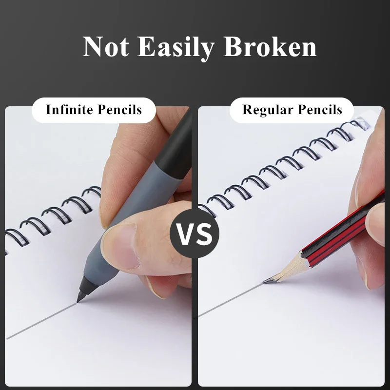 مجموعة أقلام رصاص جرافين أبدية ، إعادة تعبئة بديلة ، قلم معدني بدون حبر ، قلم لا نهاية له ، أقلام رصاص ميكانيكية ، مستلزمات مكتبية ومدرسية