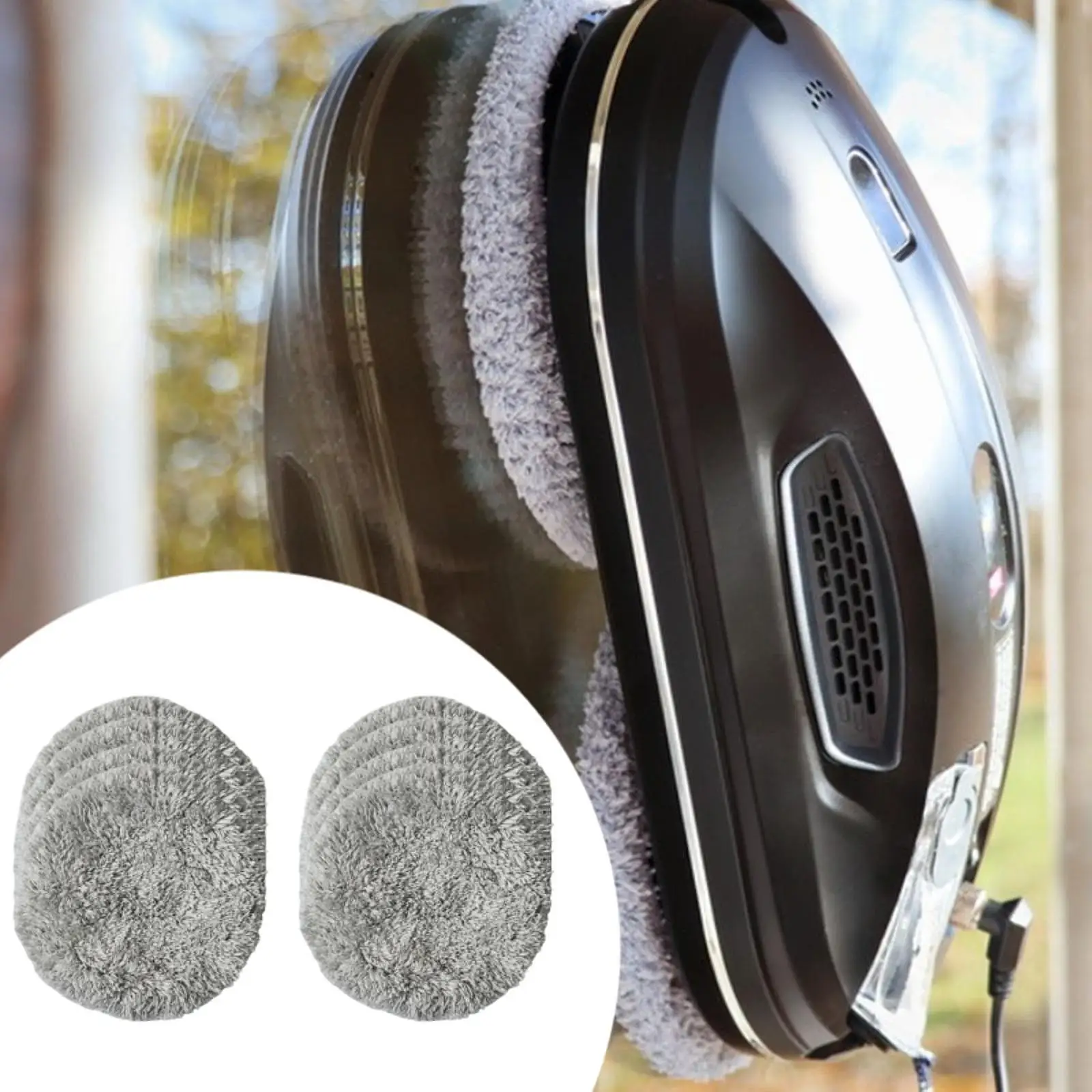 8 Parts Replacement Cushion for Window Cleaning Robot Washing, Cleaning , Easy to Clean, Universal Cleaning Pillow