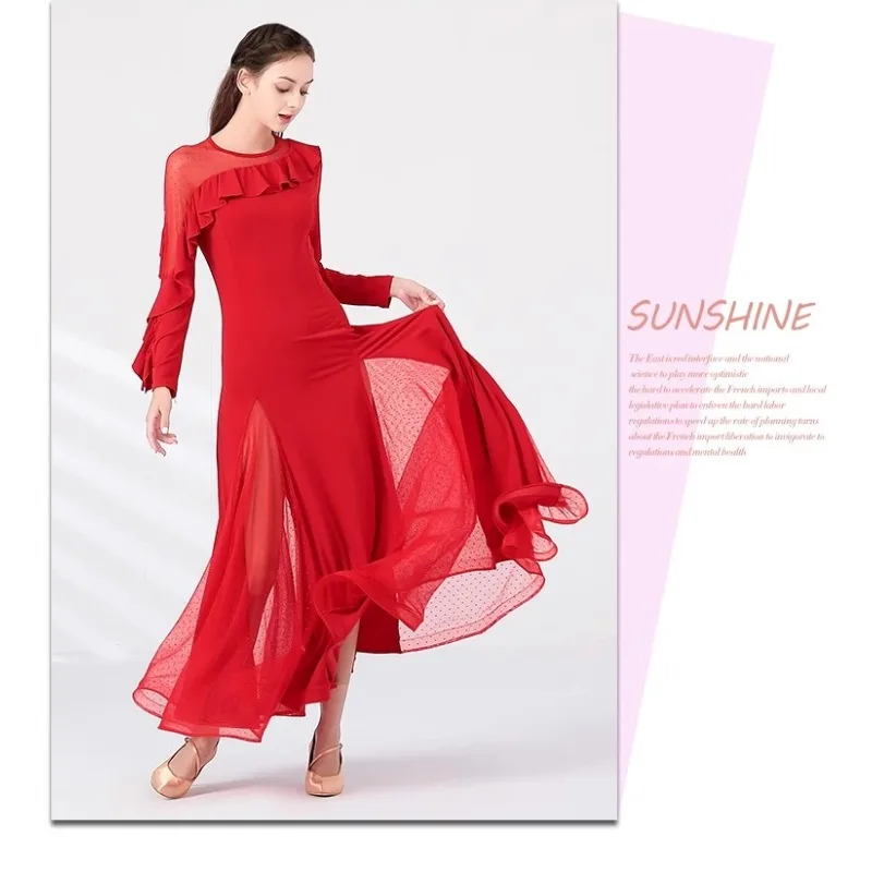 Aangepaste Nieuwe volwassen moderne dans jurk MY873 ballroom dans kostuum wals ballroom danswedstrijd jurken drag queen jurk