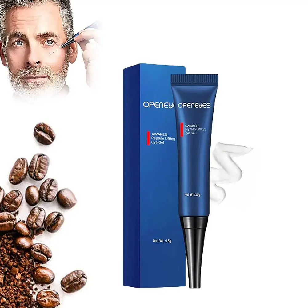 Uomini crema per gli occhi antirughe riparazione borse per gli occhi occhiaie sbiadisce linee sottili siero per gli occhi idratante Awaken Peptide Lifting Eye Gel