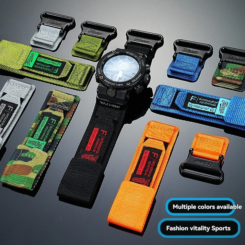 Waterproof Durable Nylon Canvas Watch Strap for Casio GWR-B1000 GWR-B1000X-1A Modified  Wristband Men's Watch Accessories