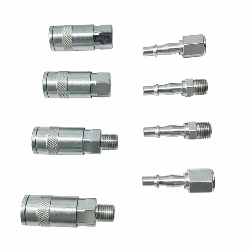 1/4 BSP Thread British Pneumatic Quick Connector Air Compressor Air Pipe Connector 1/2/5/6/10/12 Piece Set